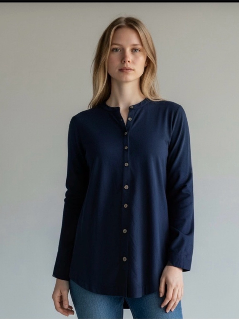 🫶🏻 J. Jill Wearever Long-Sleeve Button Top 18” across chest
